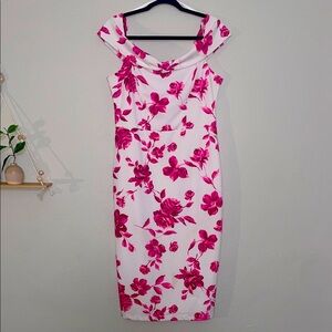 Floral Pink and White Women's Dress